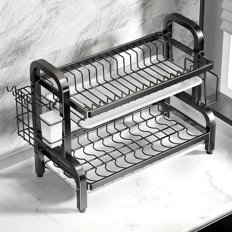 Escorredor Duplo – Mais espaço e organização para sua cozinha.