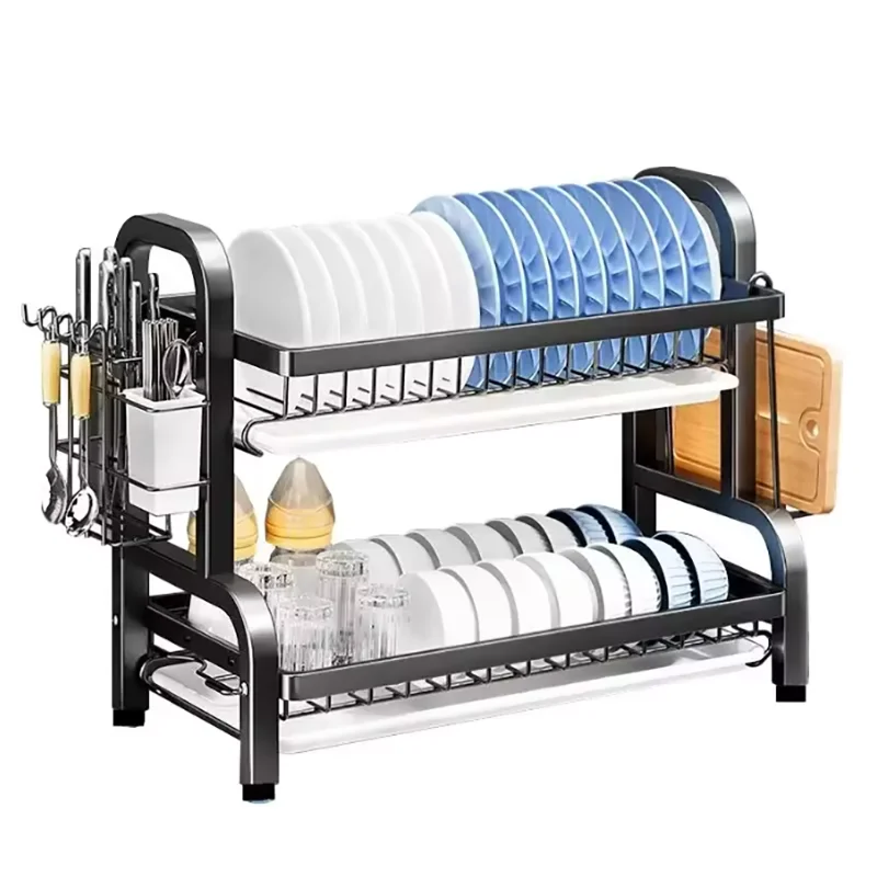 Escorredor Duplo – Mais espaço e organização para sua cozinha.