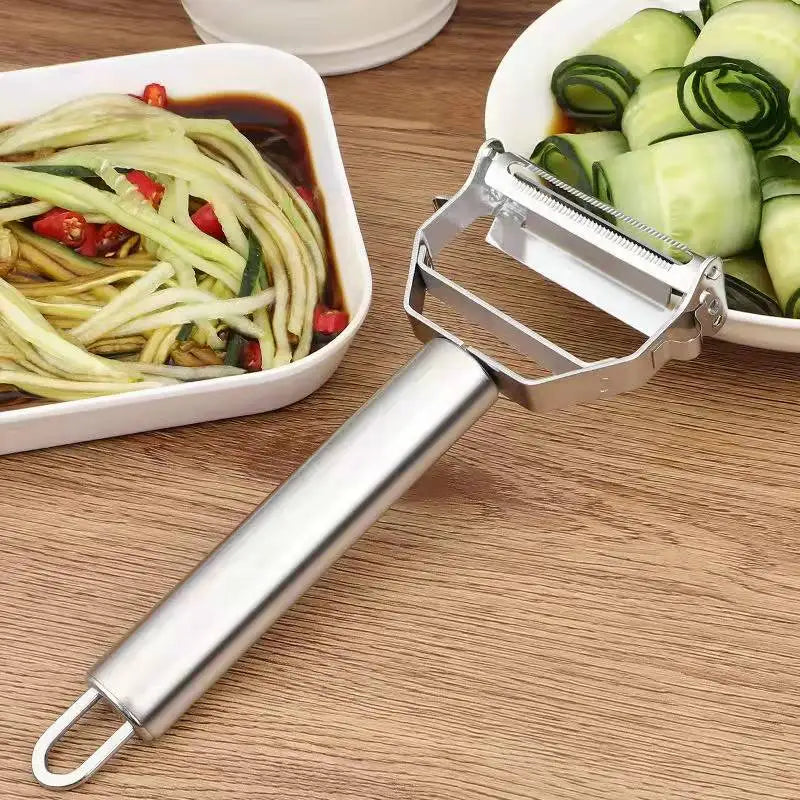 Cortador Inox – Praticidade para descascar e fatiar alimentos.