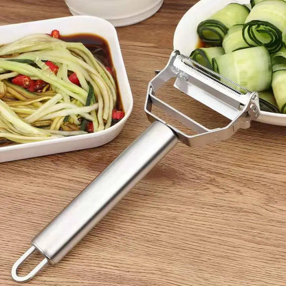 Cortador Inox – Praticidade para descascar e fatiar alimentos.